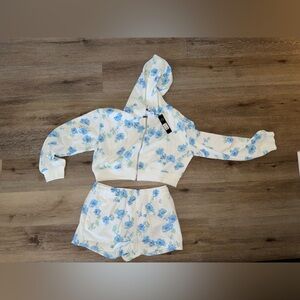 Floral Hoodie and Matching Set